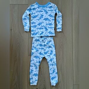 BabyGap Blue Shark Print Toddler Pyjama Set (Size 2T)